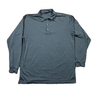 Nike Tiger Woods Collection Long Sleeve Polo Shirt Gray L FitDry